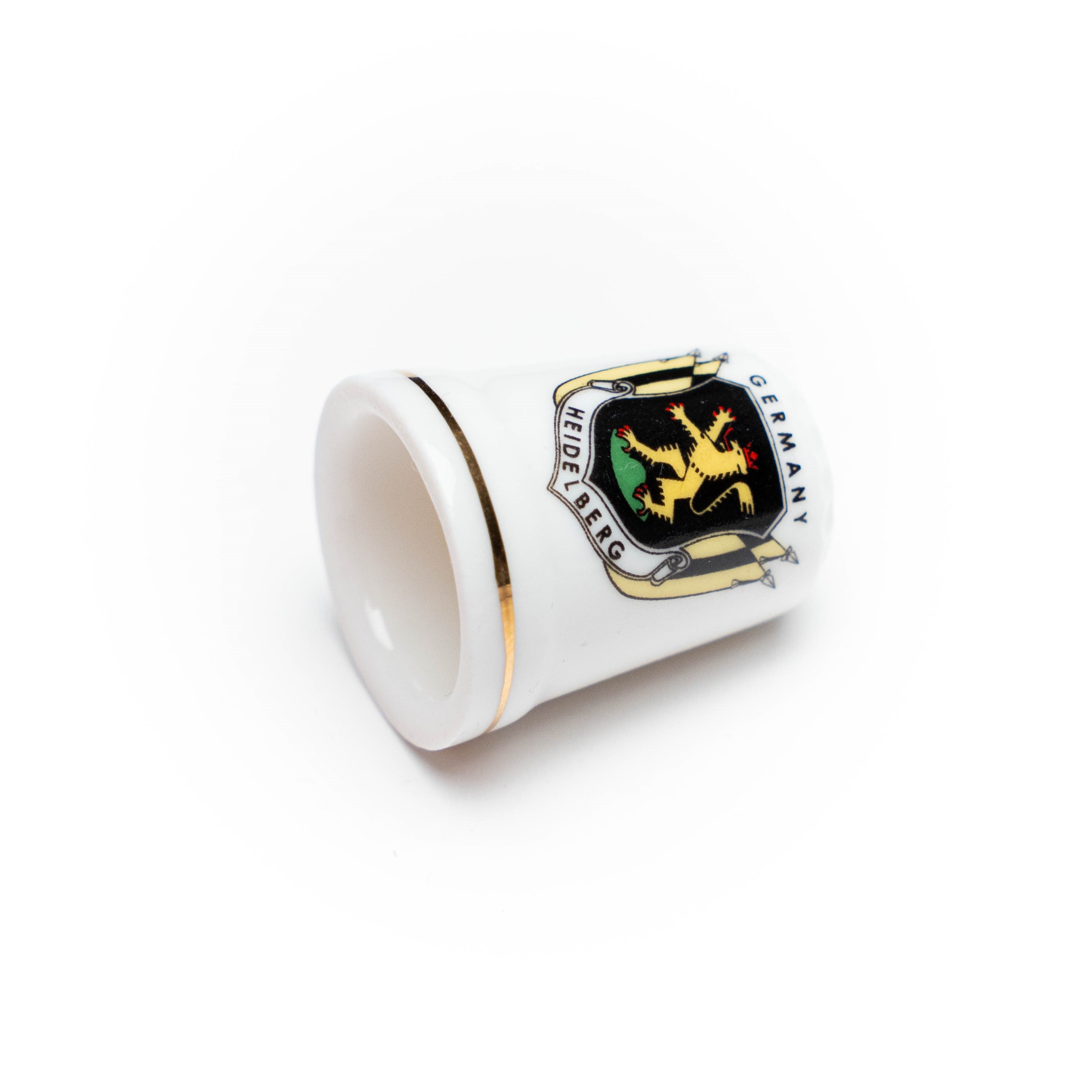 Thimble Porcelain Heidelberg Coat of Arms