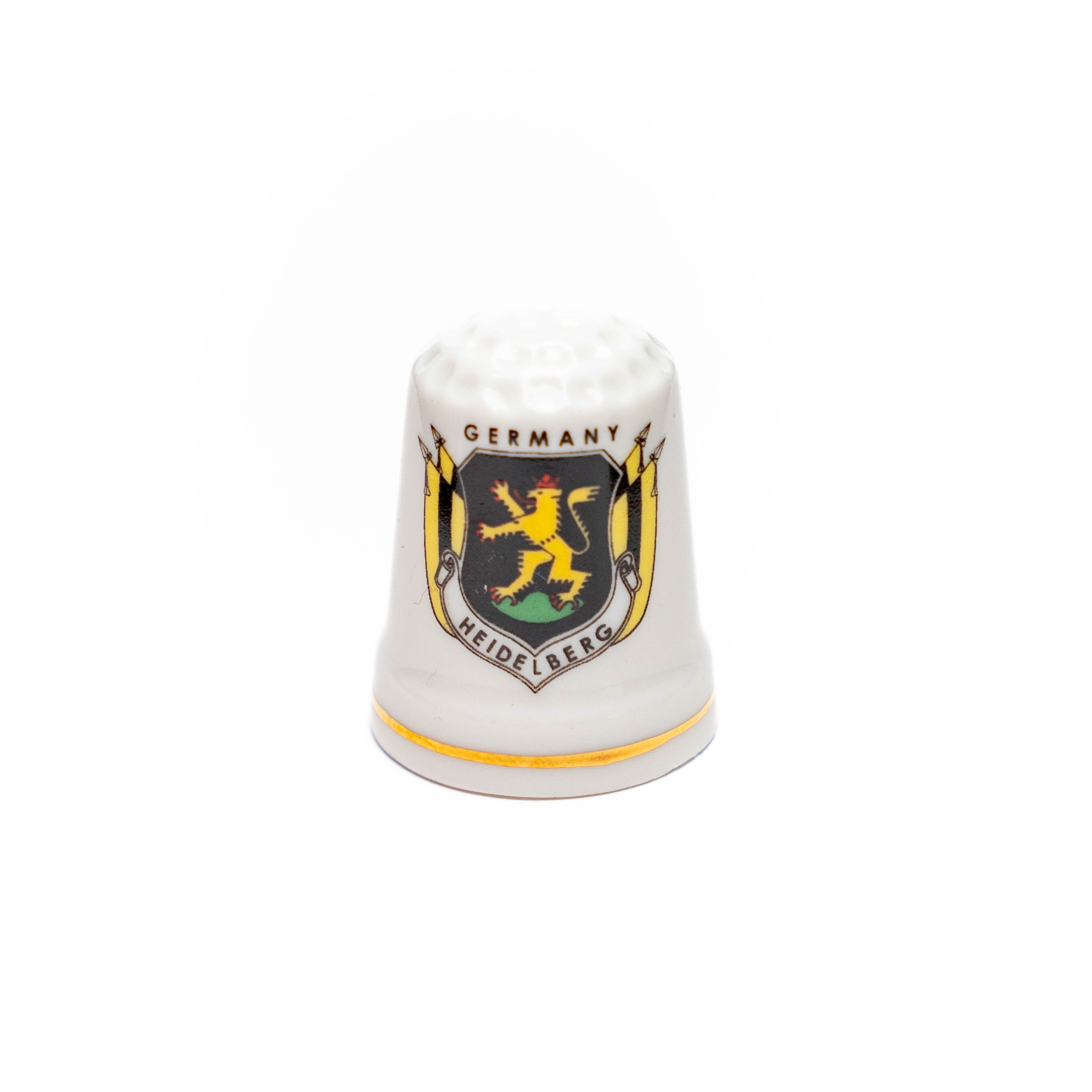 Thimble Porcelain Heidelberg Coat of Arms