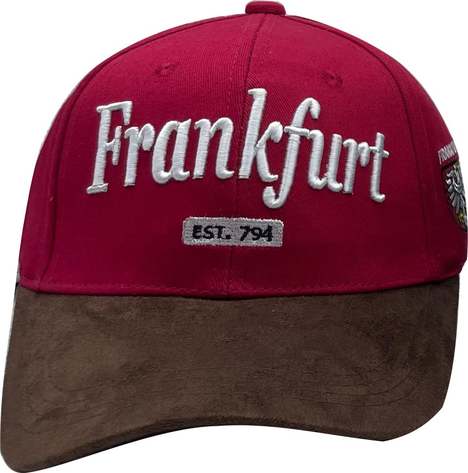 Cap Leder Frankfurt rot