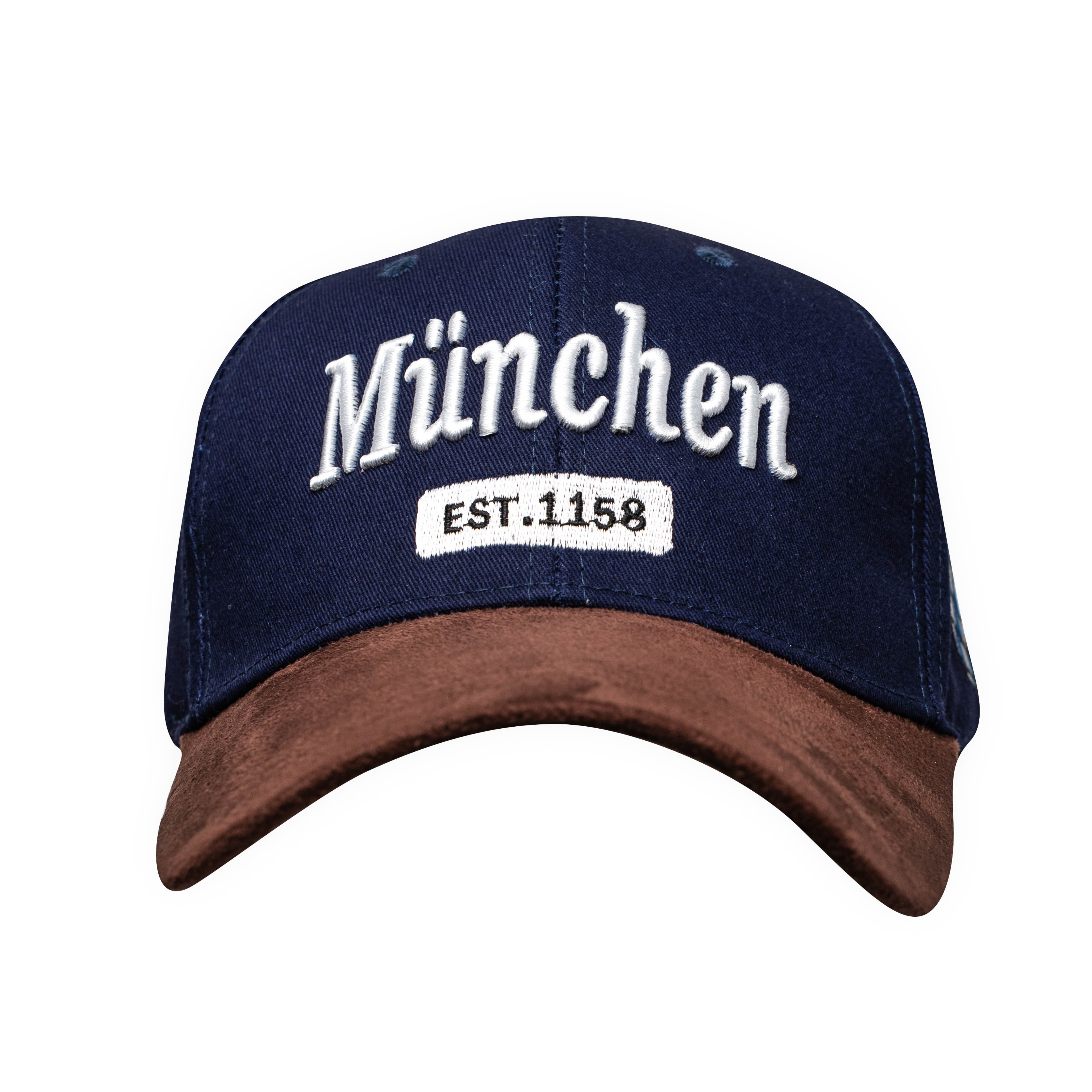 Cap Leder München blau