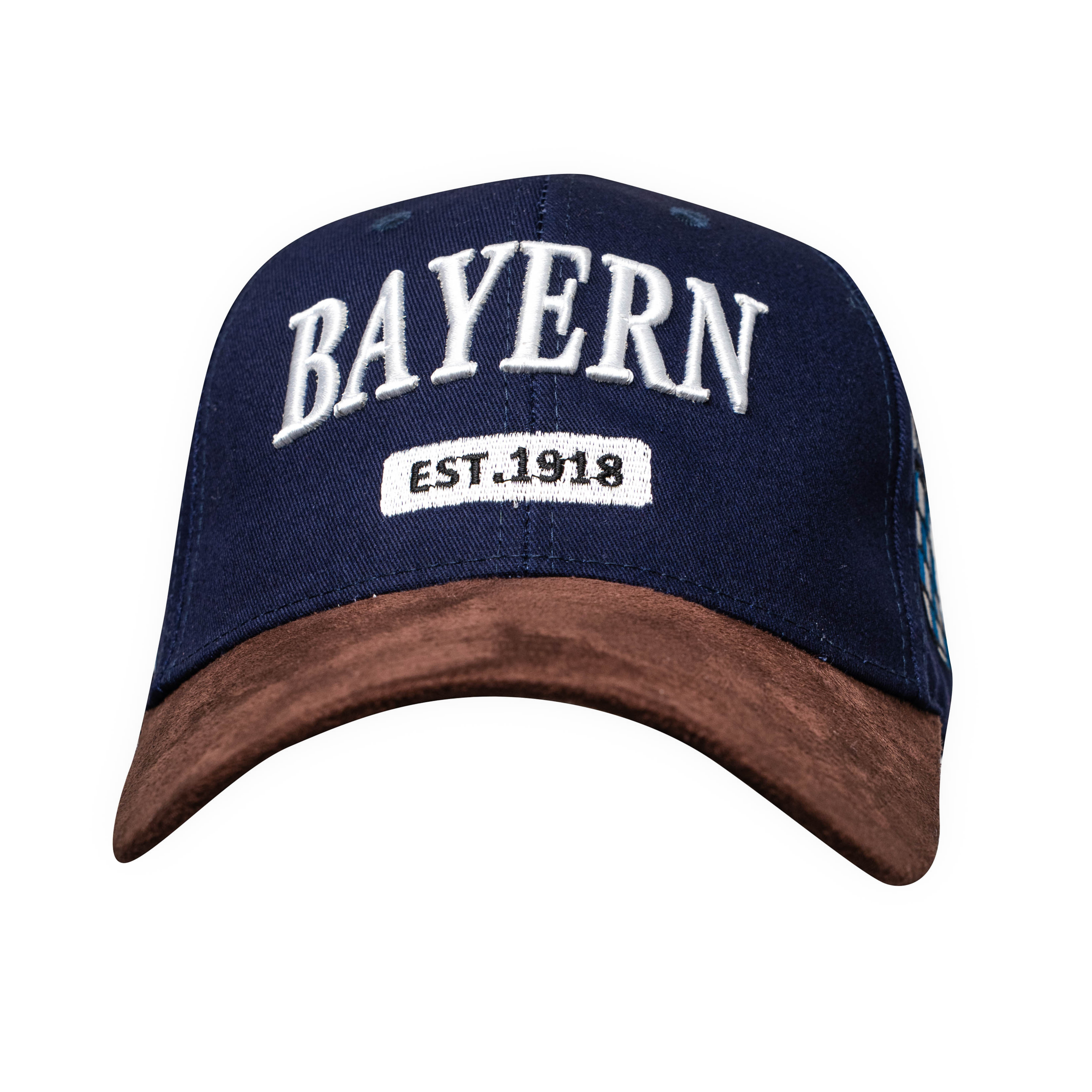 Cap Leder Bayern blau