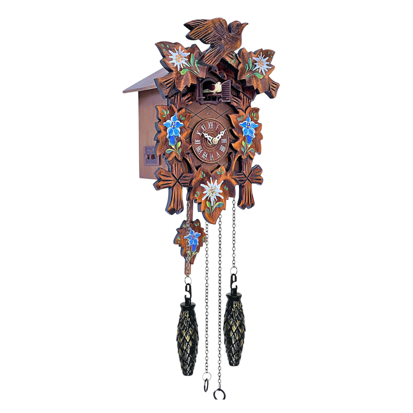 Cuckoo clock 5 leaves painted