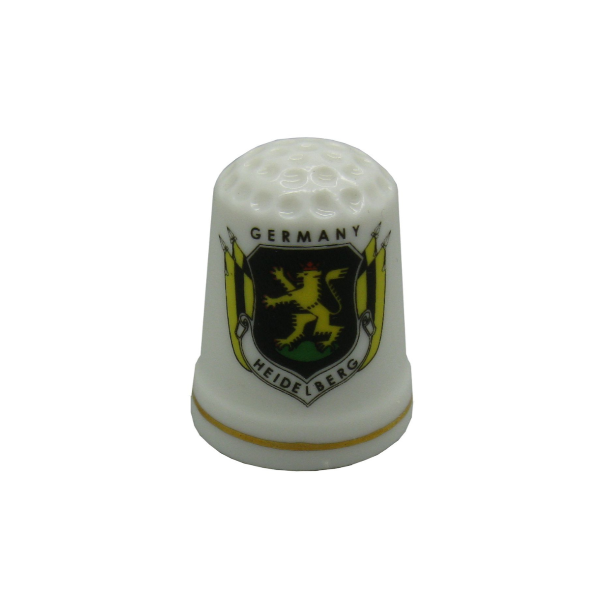 Thimble Porcelain Heidelberg Coat of Arms