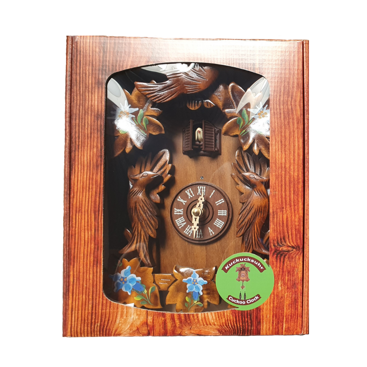 Cuckoo clock 5 leaves painted