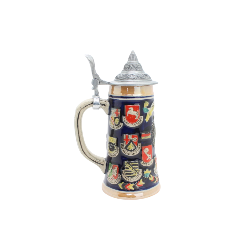 Small beer mug with D-coat of arms
