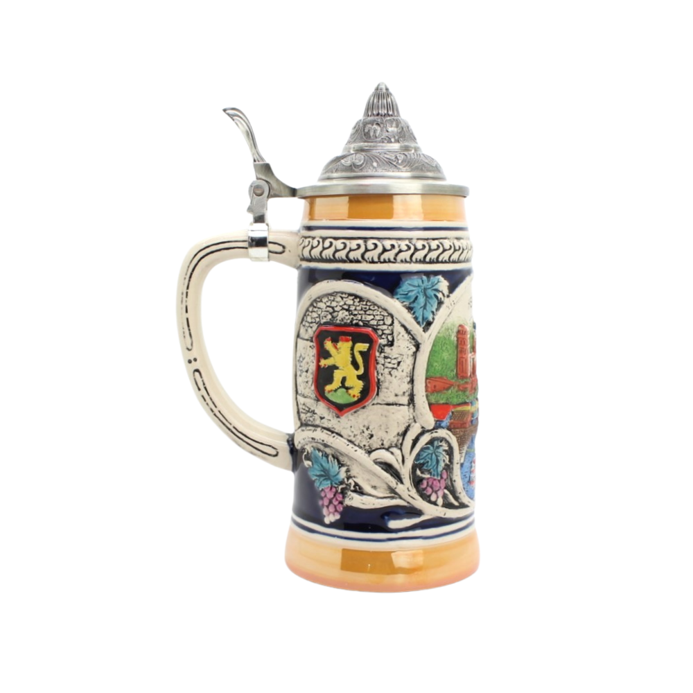 Large beer mug Heidelberg relief