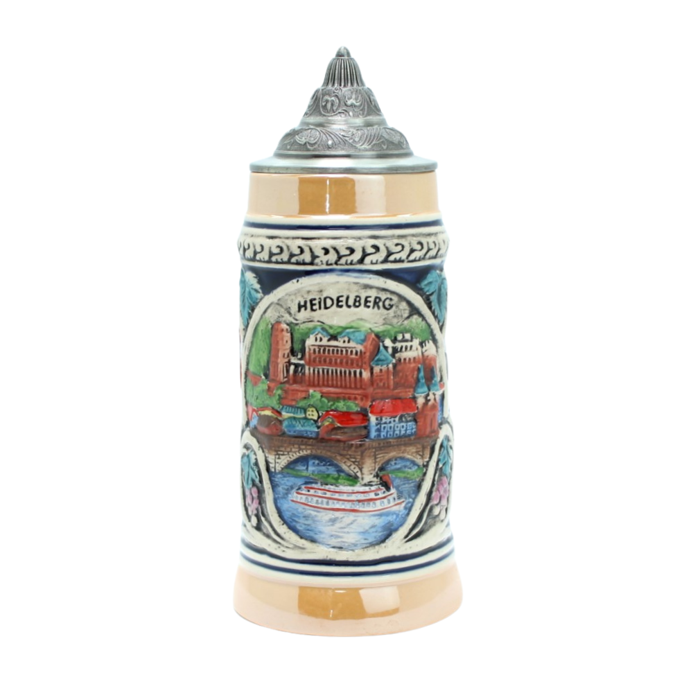 Beer mug medium Heidelberg relief