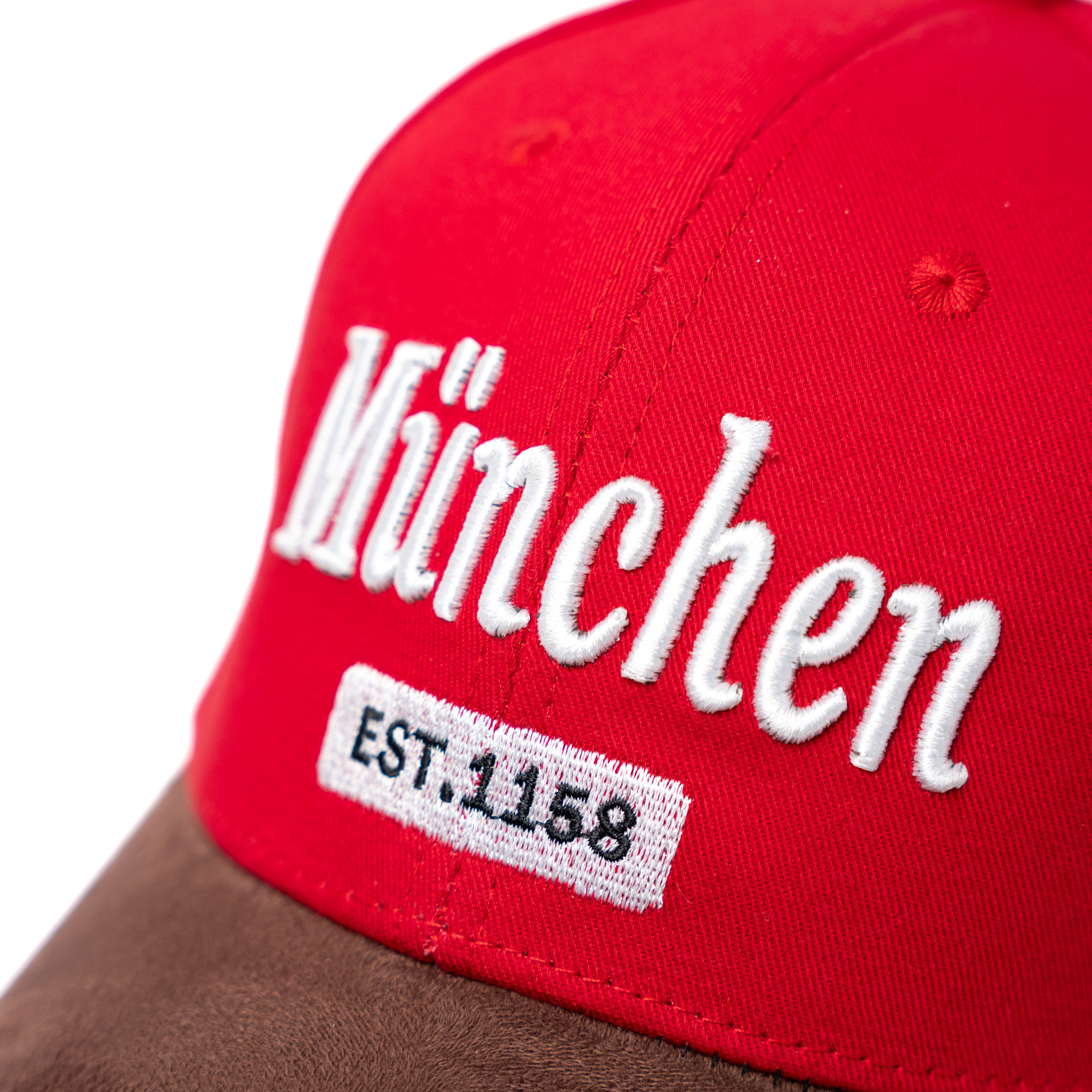 Cap Leder München rot