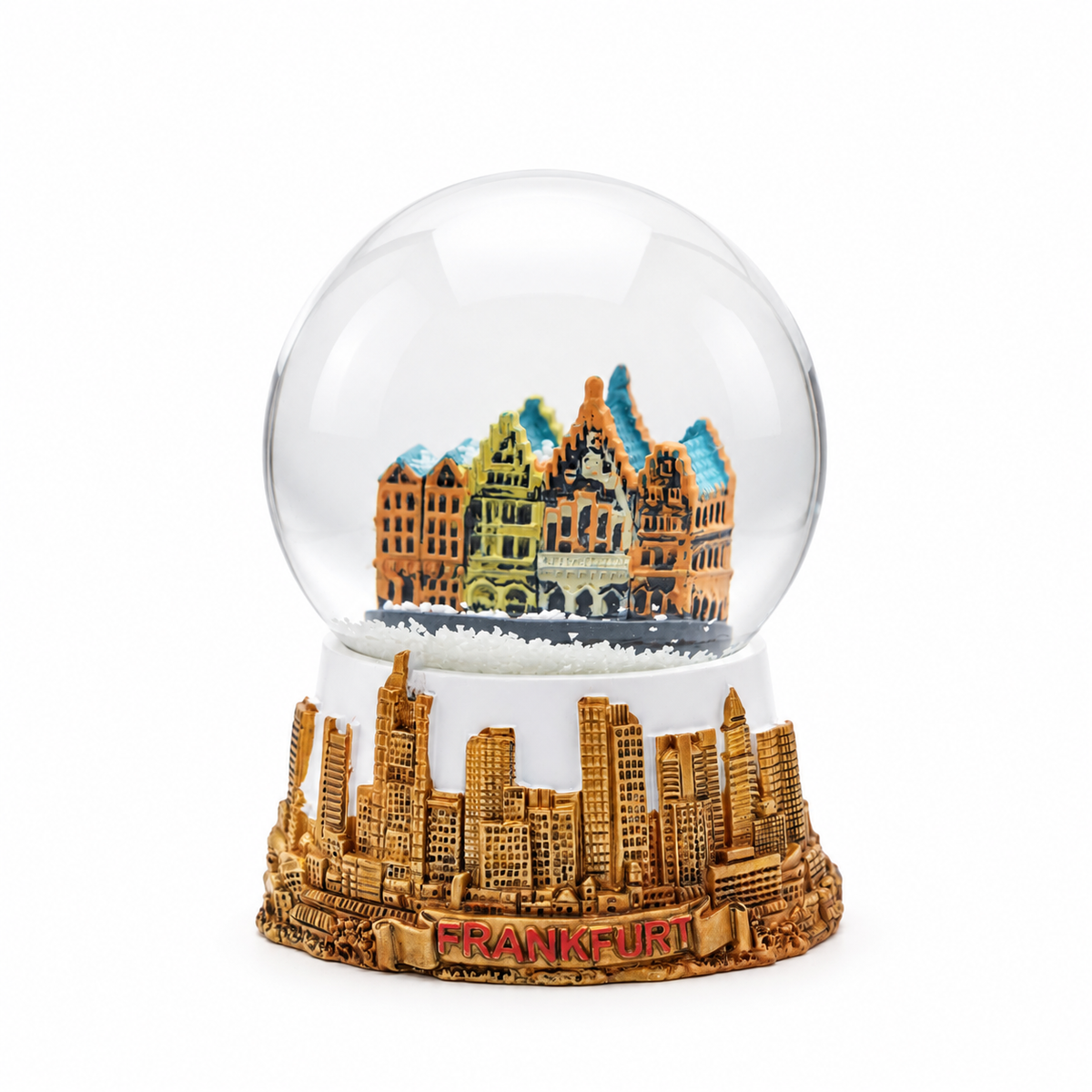 Amend Souvenir Schneekugel Frankfurt groß weiß- Amend Souvenir