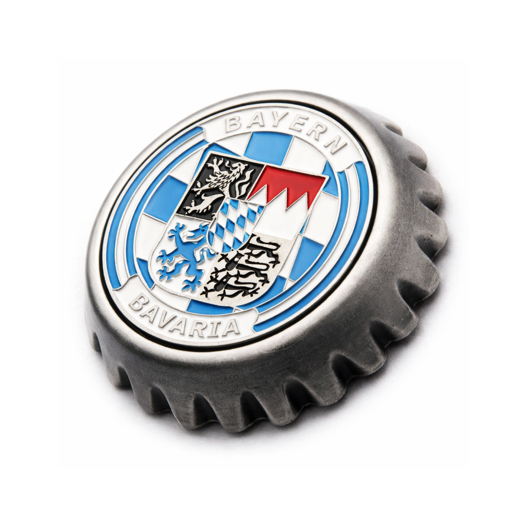 Amend Souvenir Bayern-Magnet aus Bierkapsel-Design, lustiger Kühlschrankmagnet mit bayerischem Motiv