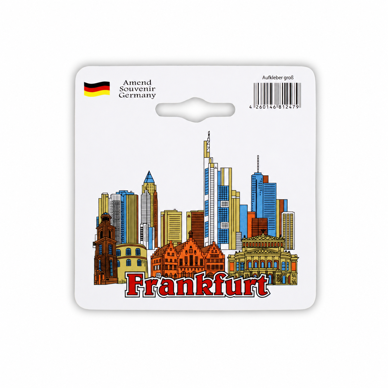 Amend Souvenir Aufkleber mit Frankfurt-Skyline – Deutschland Souvenir