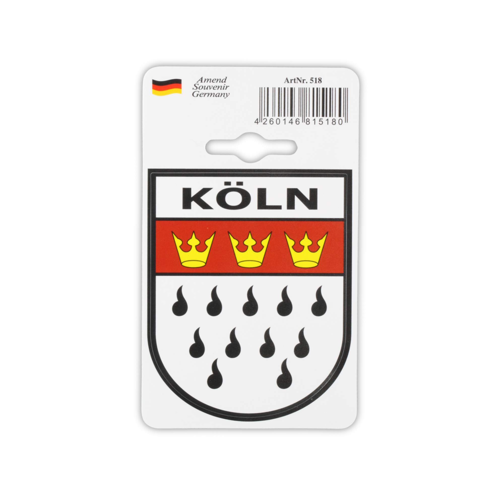 Aufkleber mit Köln-Wappen – Deutschland Souvenir