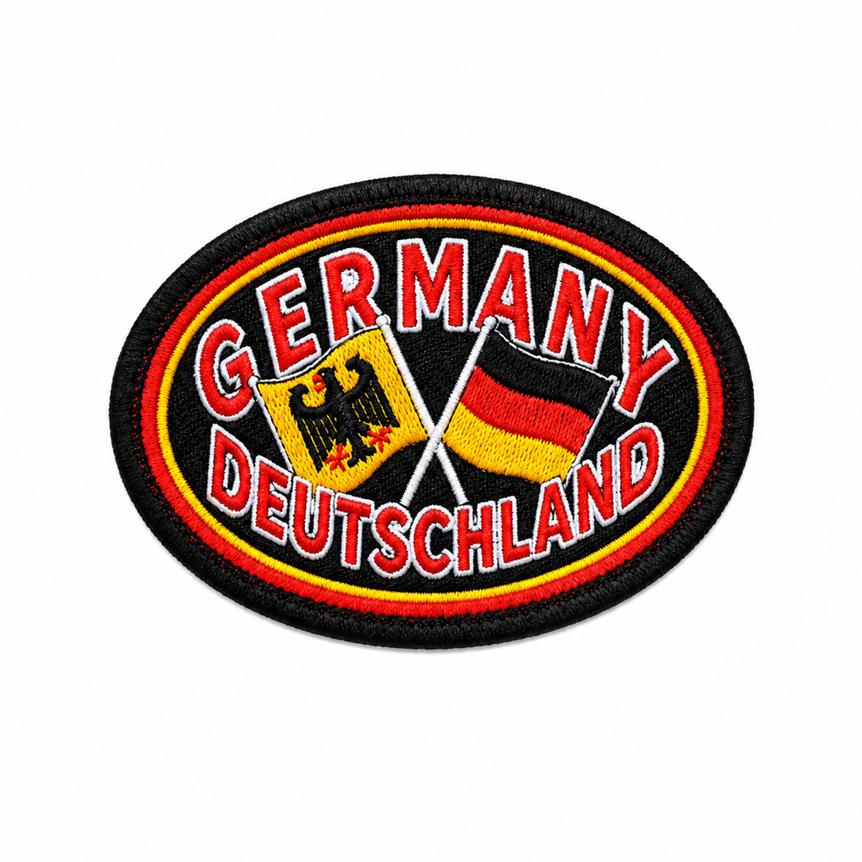 Amend Souvenir Ovaler Aufnäher mit Flaggen-Design – Deutschland Souvenir