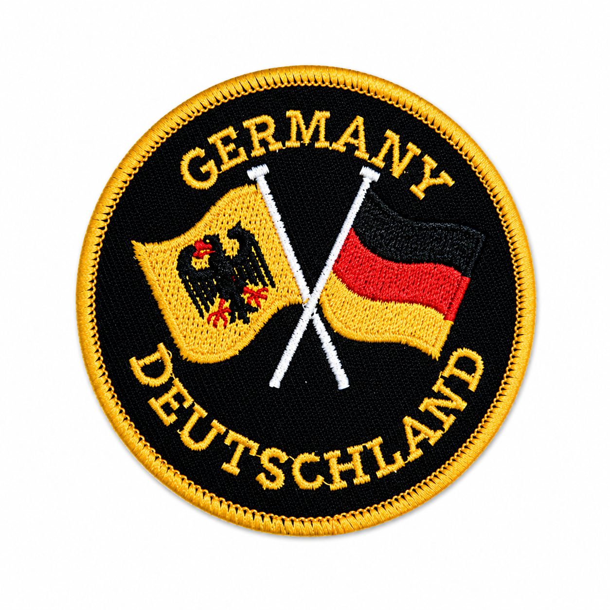 Amend Souvenir Aufnäher mit gekreuzten deutschen Flaggen – Deutschland Souvenir