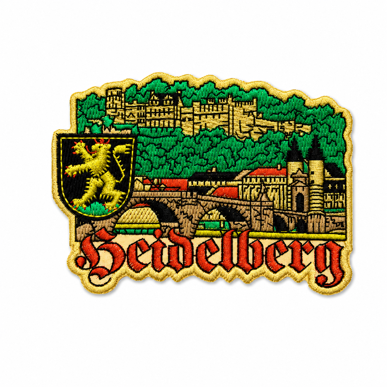 Amend Souvenir Aufnäher mit Heidelberg-Ansicht – Deutschland Souvenir
