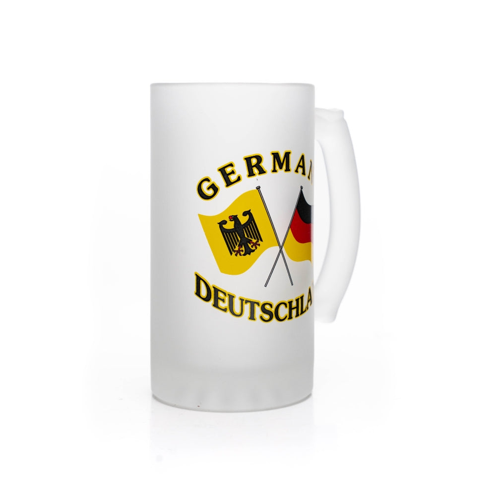 Bierglas matt mit Deutschland-Flaggen-Motiv – Deutschland Souvenir