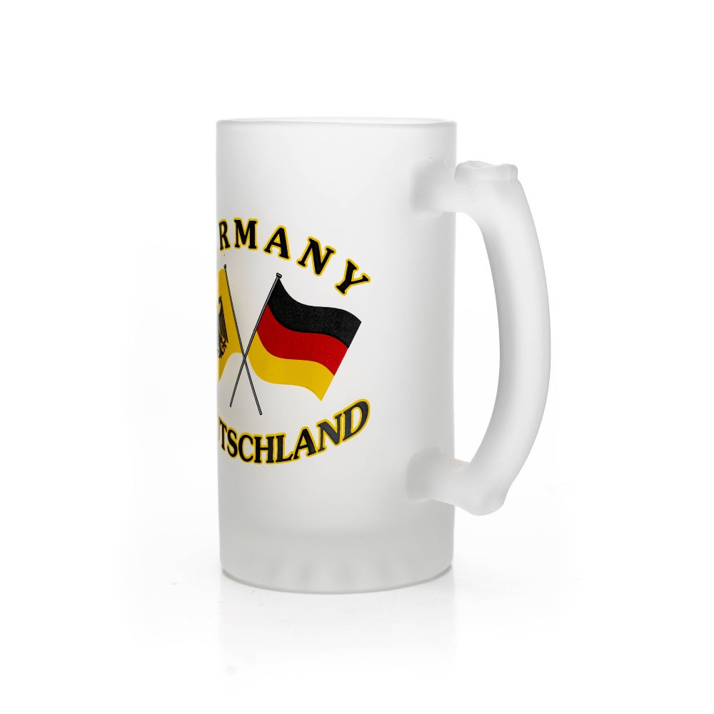 Bierglas matt mit Deutschland-Flaggen-Motiv – Deutschland Souvenir
