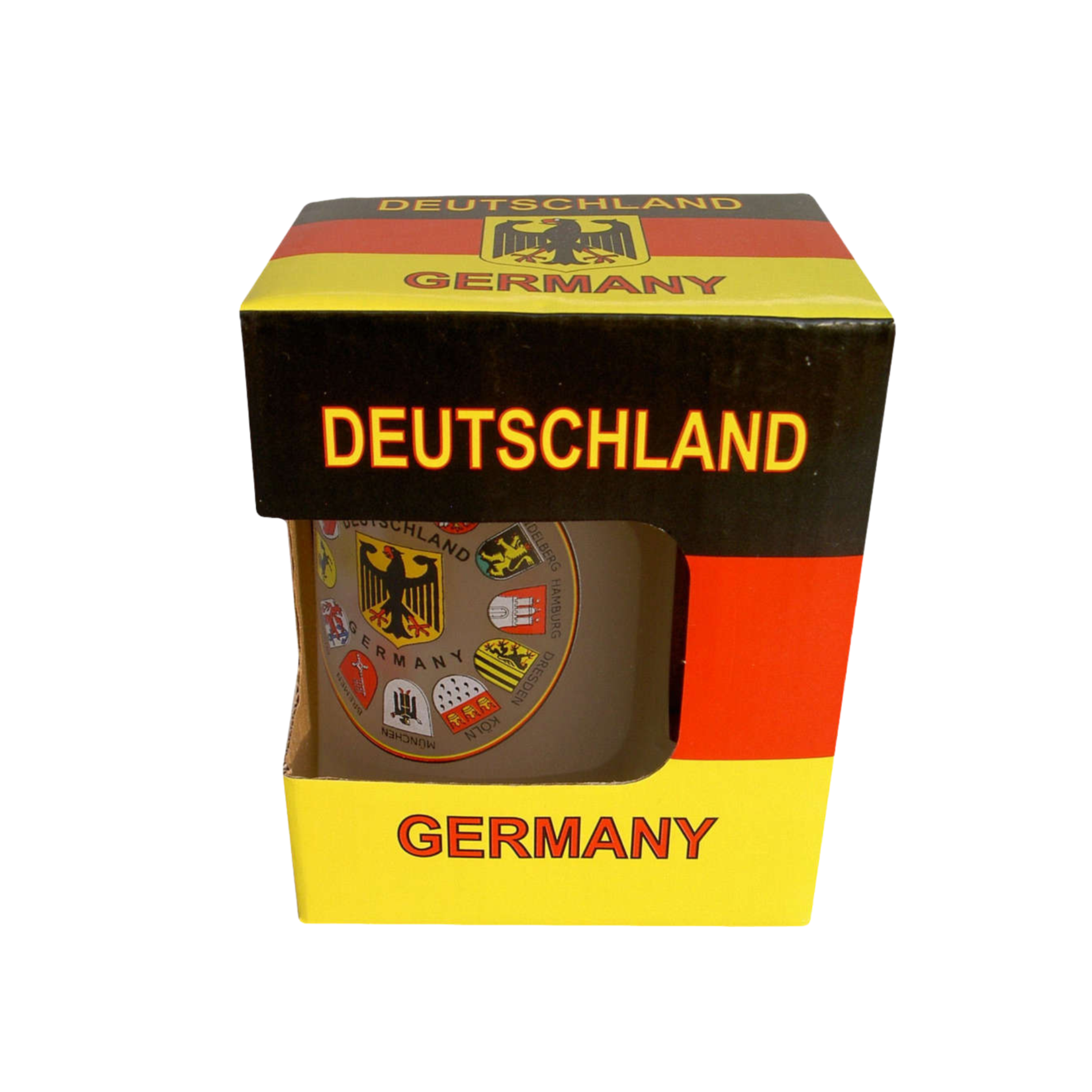 Bierglas Wappenkranz matt – Deutschland Souvenir
