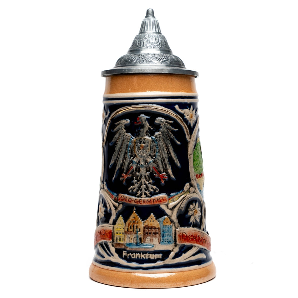 Bierkrug 0,6 l mit Panorama-Adler Motiv – Deutschland Souvenir