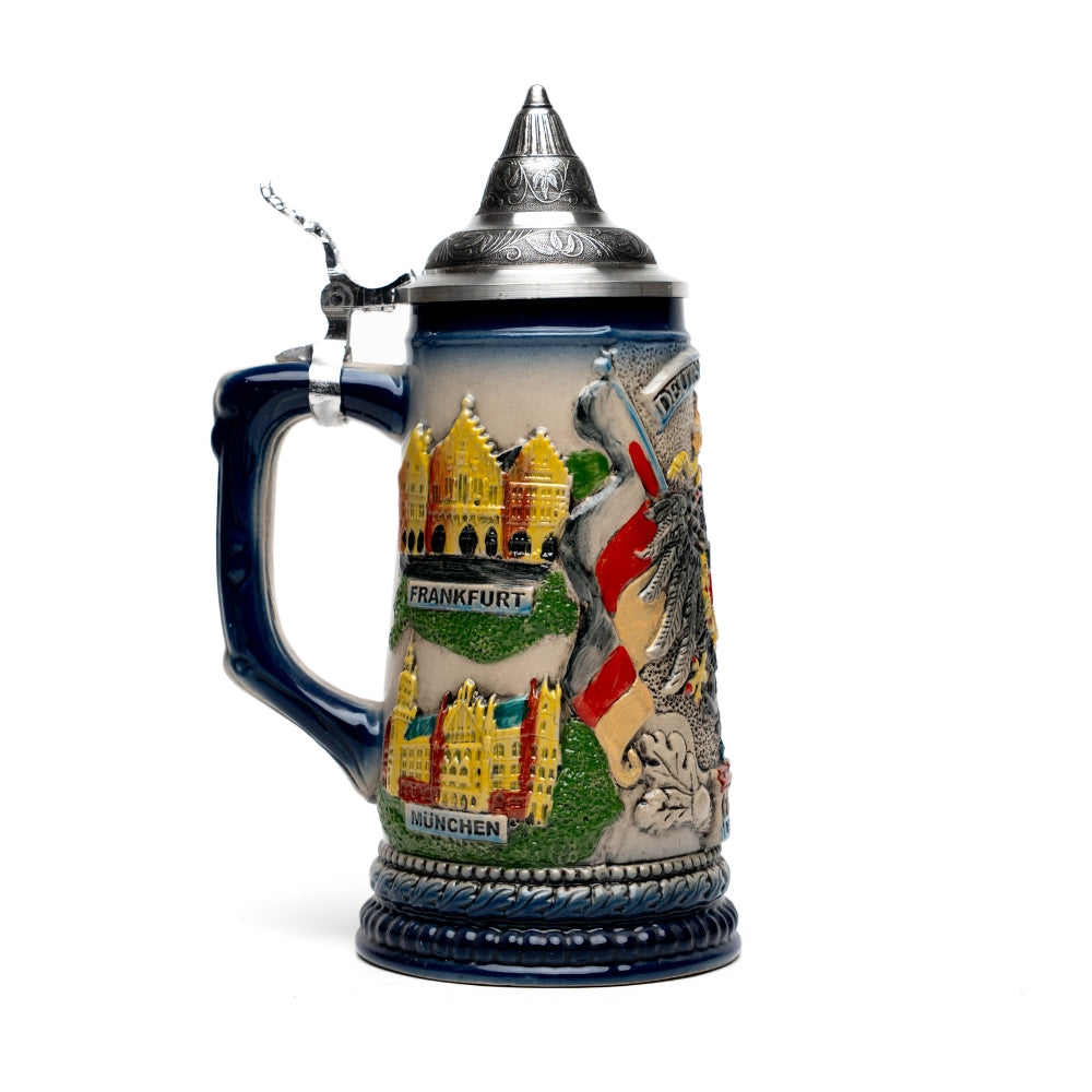 Großer Bierkrug mit Germany-Fahne Motiv – traditionelles Deutschland Souvenir