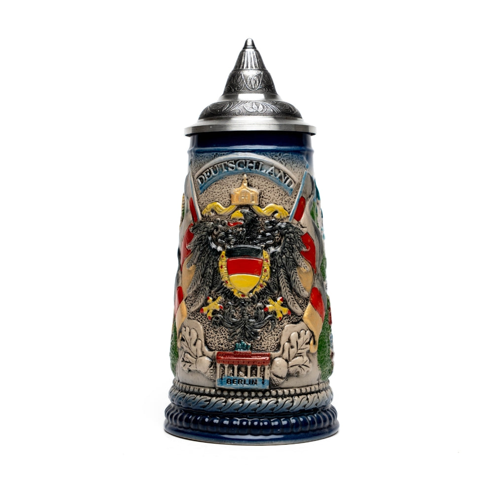 Großer Bierkrug mit Germany-Fahne Motiv – traditionelles Deutschland Souvenir