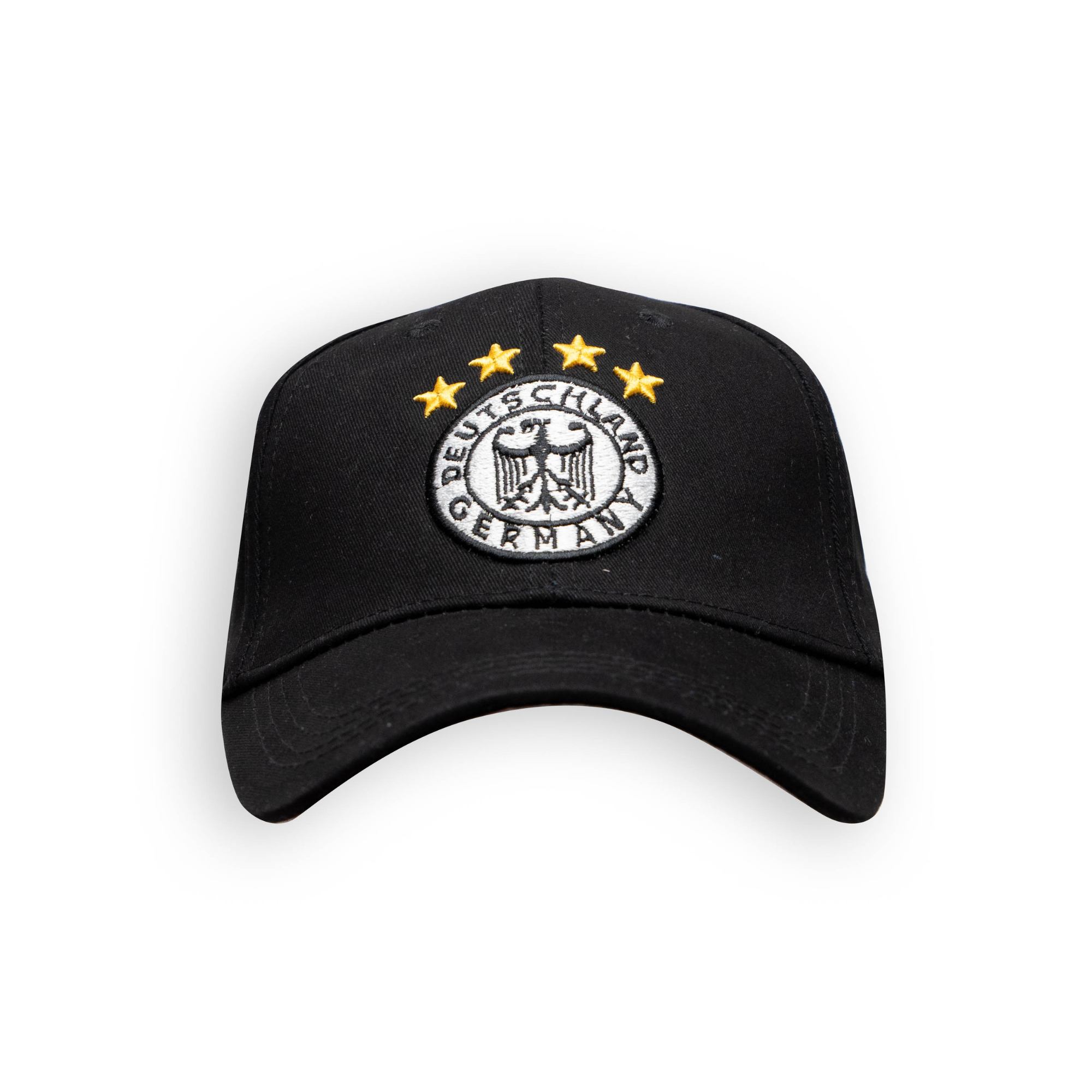 Schwarze Cap mit 4-Sterne-Motiv – Deutschland Souvenir