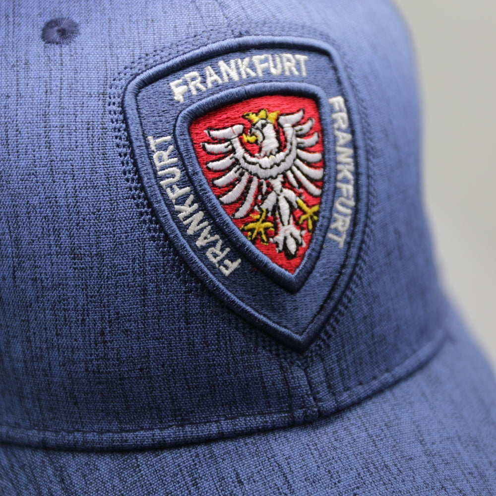 Blaue Cap mit Frankfurt-Wappen auf der Vorderseite – Germany Souvenir