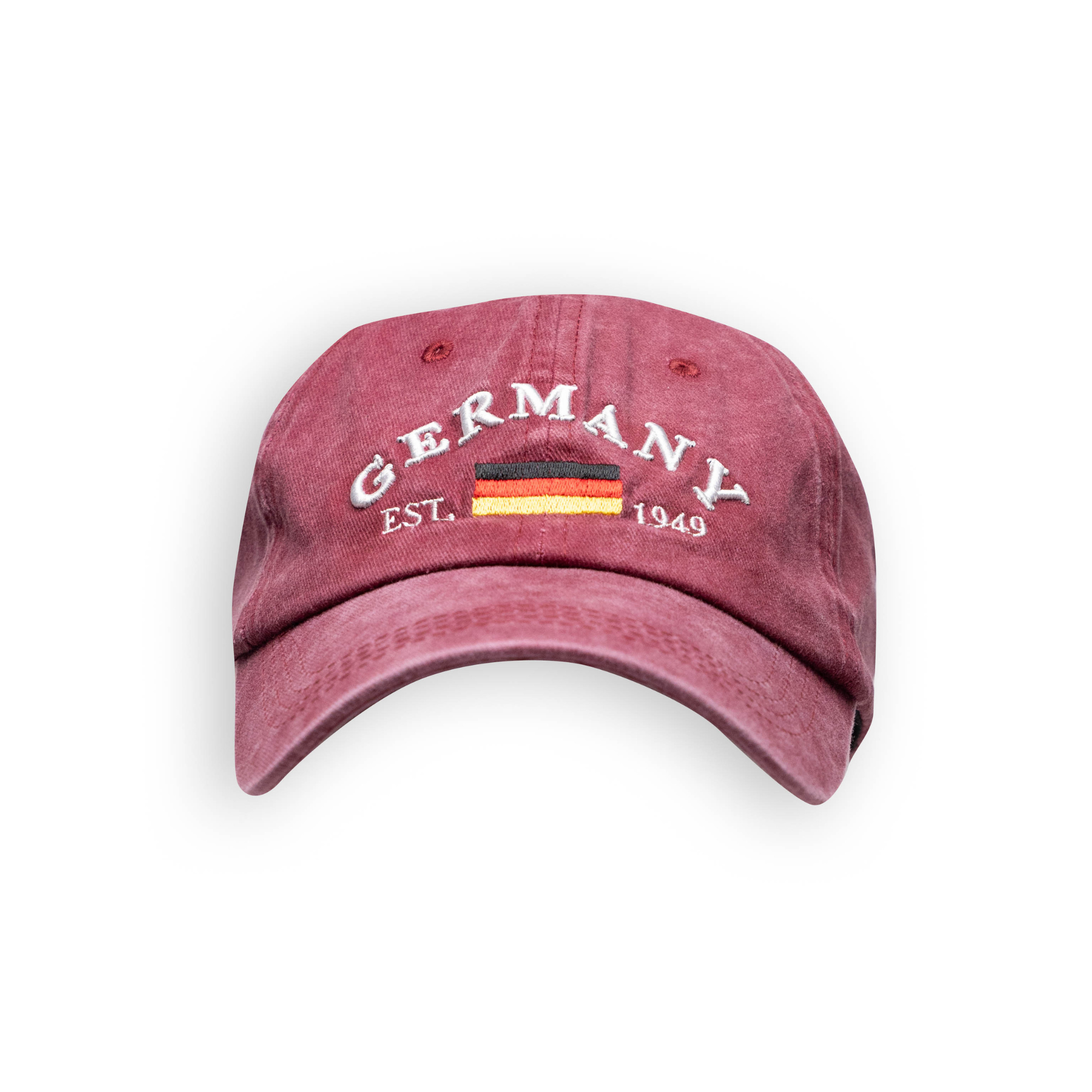 Rot gewaschene Cap mit Germany-Schriftzug – Deutschland Souvenir