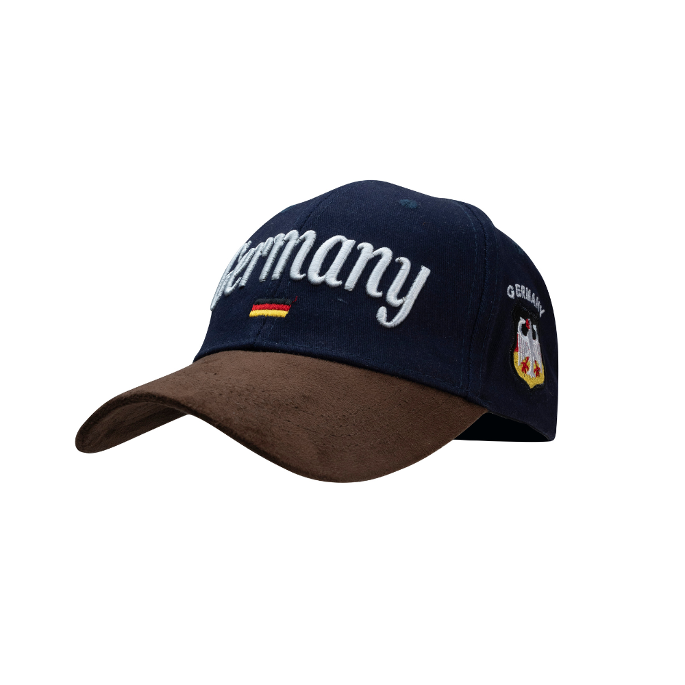 Amend Souvenir Leder-Cap Navy mit Deutschland-Motiv – Deutschland Souvenir