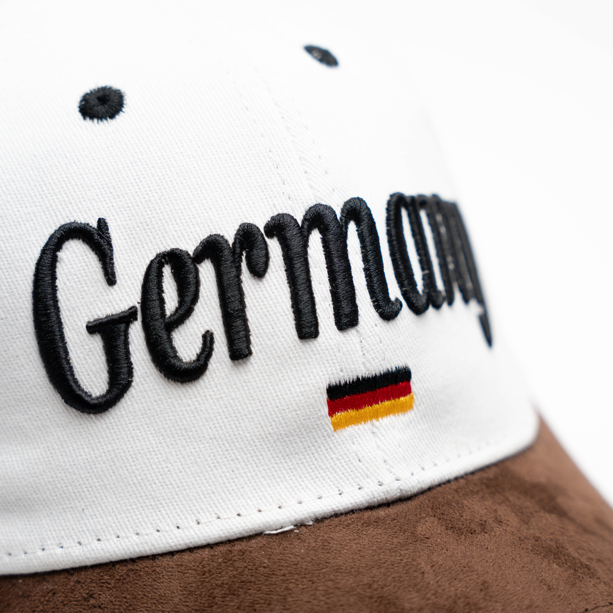 Amend Souvenir Weiße Leder-Cap mit Germany-Schriftzug – Deutschland Souvenir