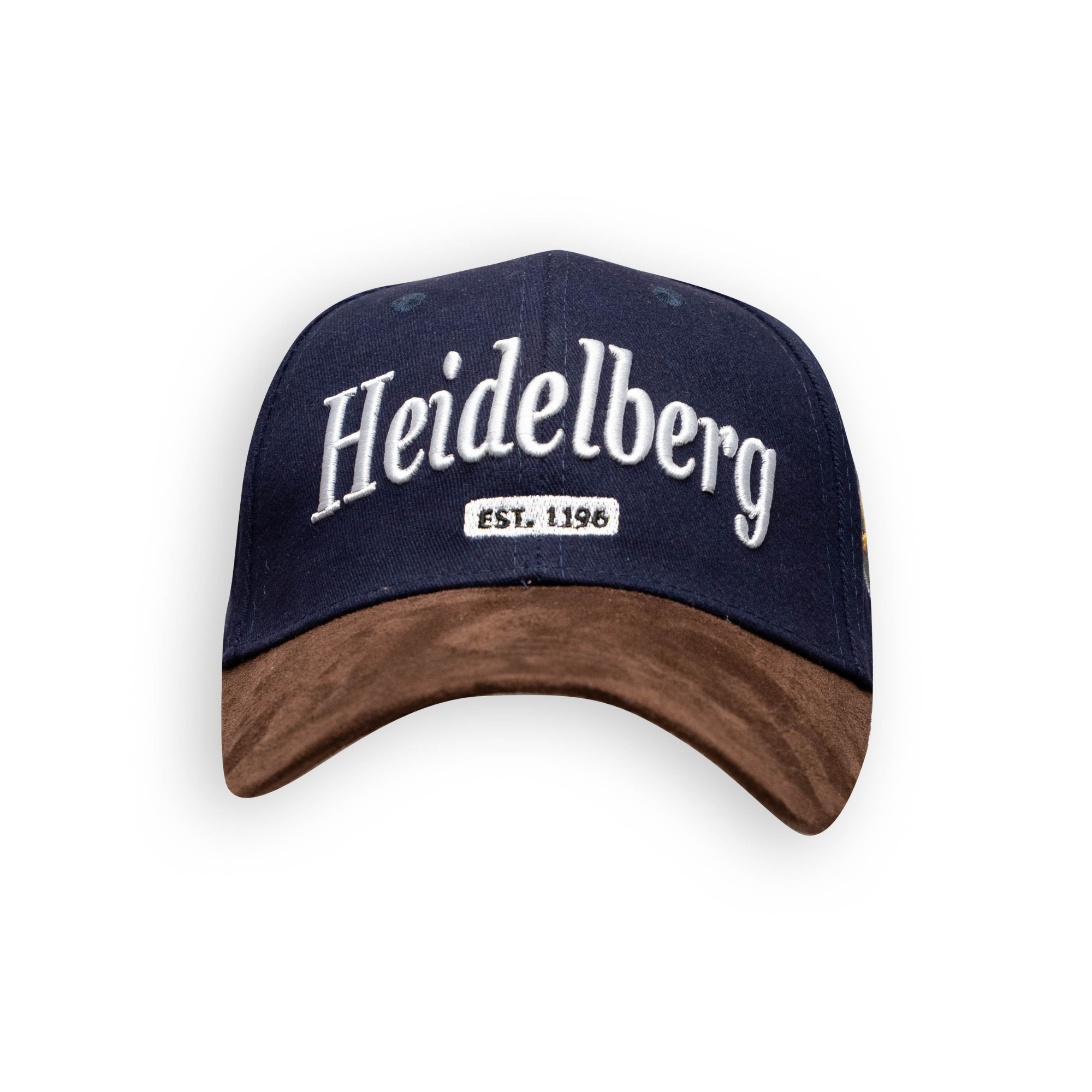 Marineblaue Leder-Cap mit Heidelberg-Motiv – Deutschland Souvenir