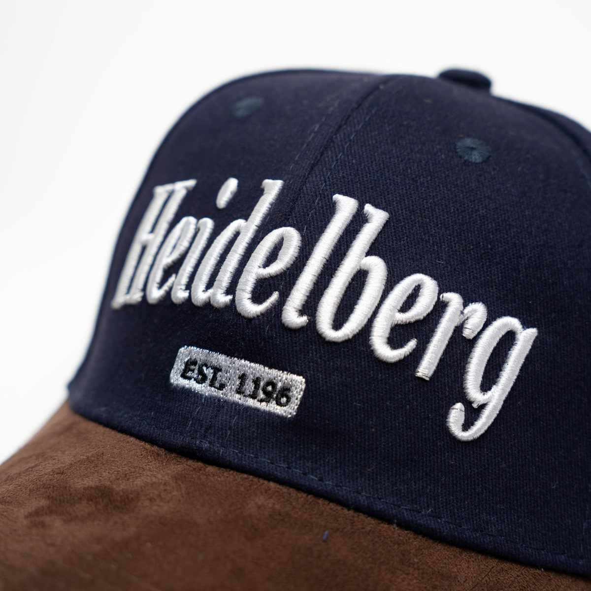 Amend Souvenir Dunkelblaue Leder-Cap mit Heidelberg-Schriftzug – Deutschland Souvenir