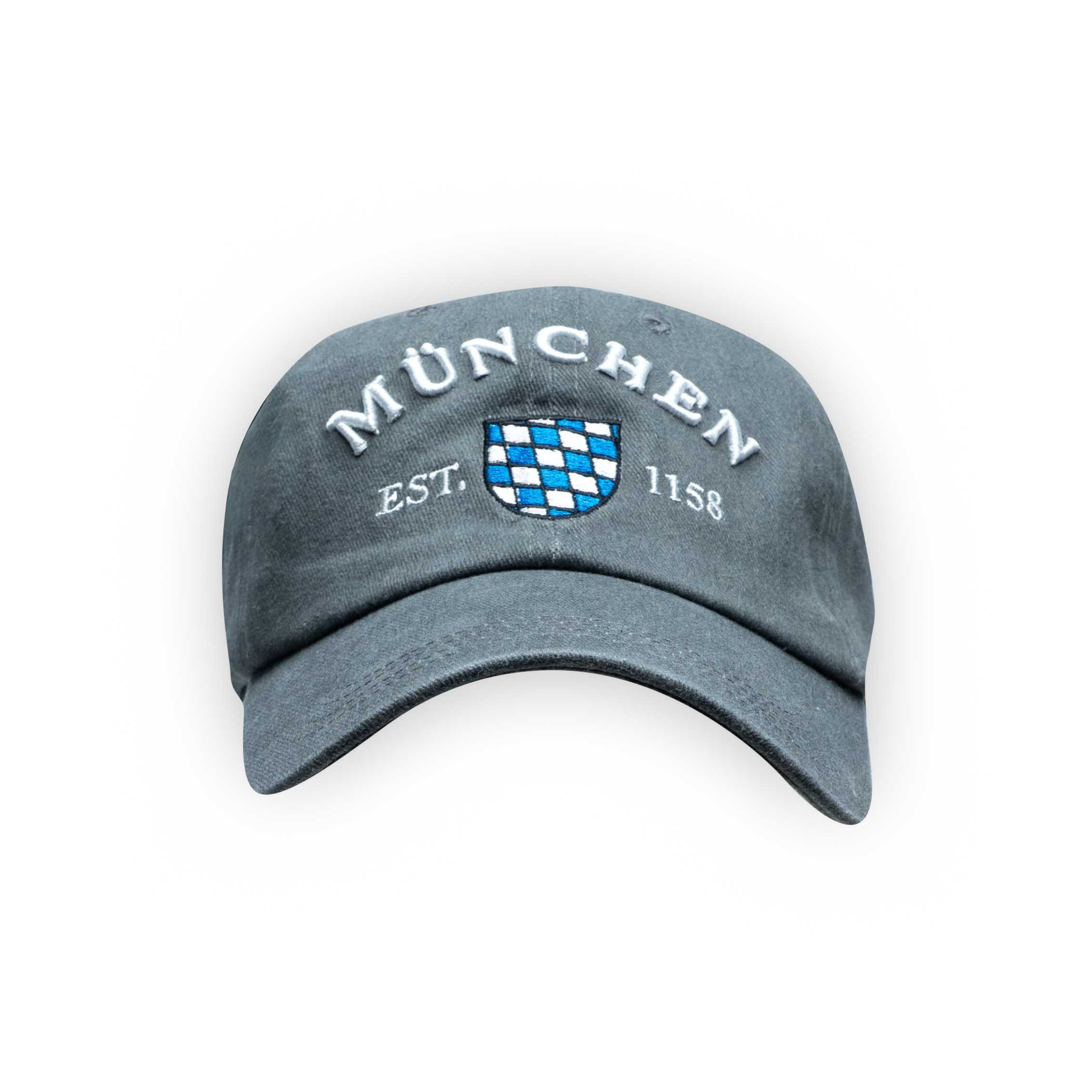 Amend Souvenir Verwaschene Cap mit München-Schriftzug in grau - Deutschland Souvenir