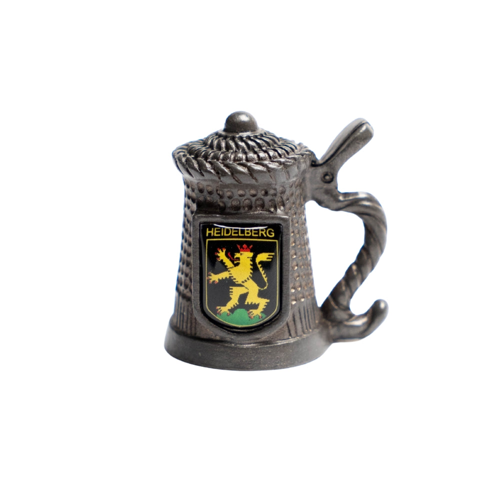 Metall-Fingerhut mit Heidelberg-Wappen – Sammelobjekt Deutschland Souvenir