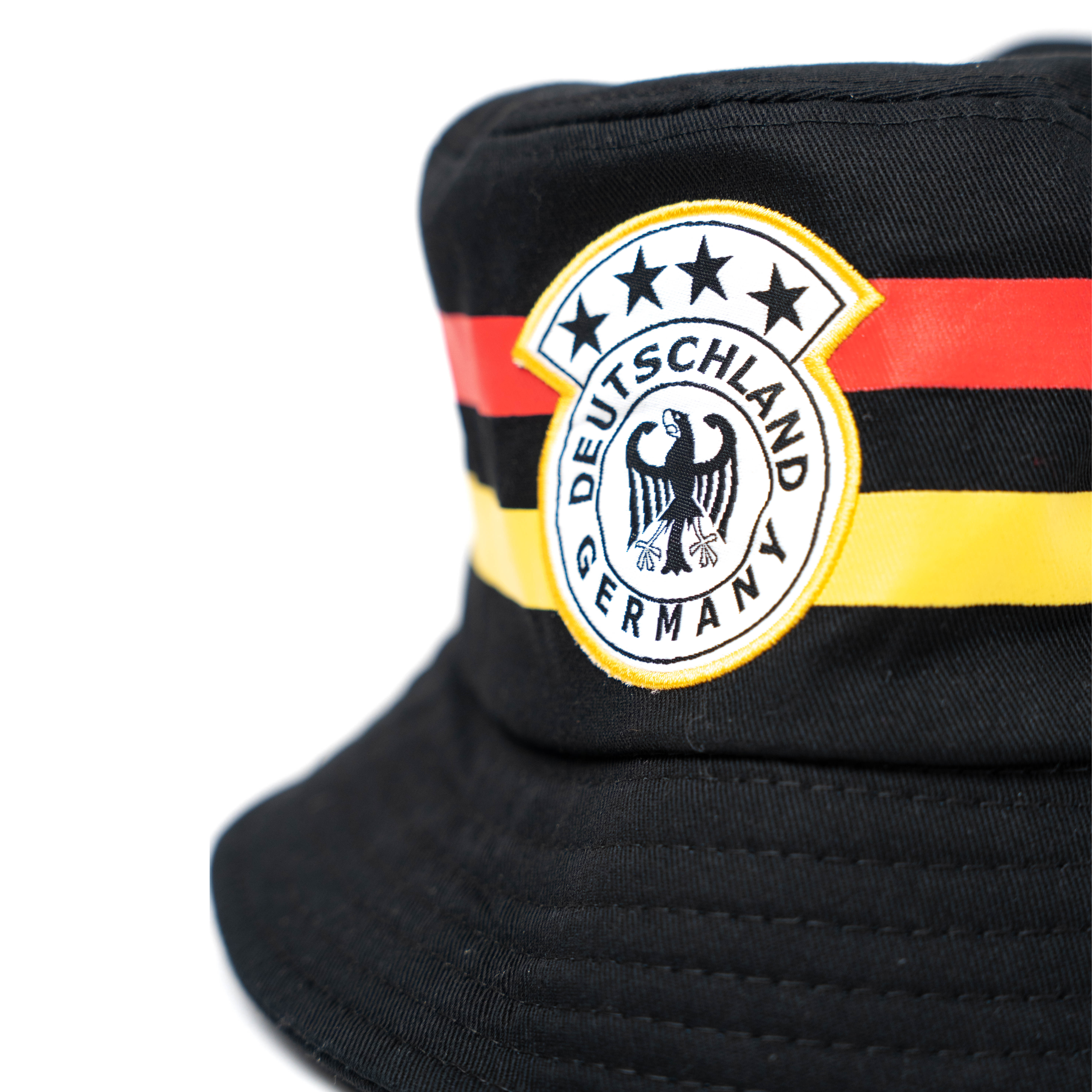 Amend Souvenir Schwarzer Fischerhut mit den 4 Sternen für die WM-Siege als Motiv - Deutschland Souvenir