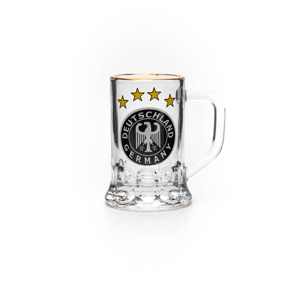 Mini-Glasseidel 2 cl Schnapsglas mit 4-Sterne-Wappen – Bierglas / Shotglas Deutschland Souvenir