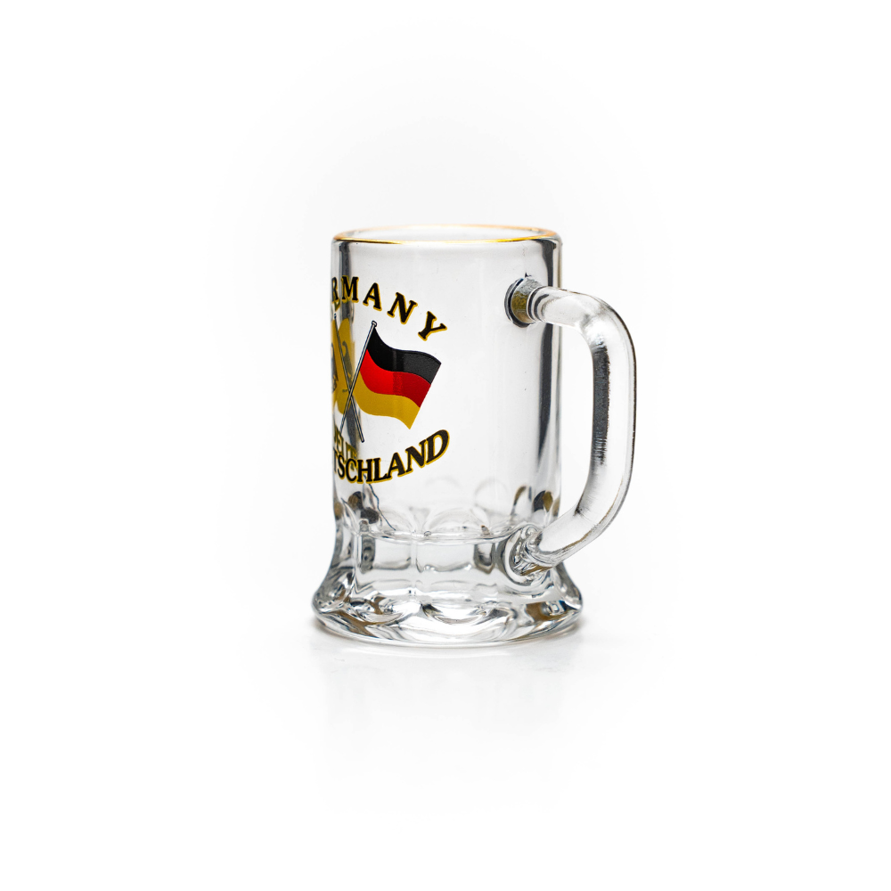 Amend Souvenir Mini-Glasseidel 2 cl Schnapsglas mit Deutschland-Flaggenmotiv – Bierglas / Shotglas Deutschland Souvenir