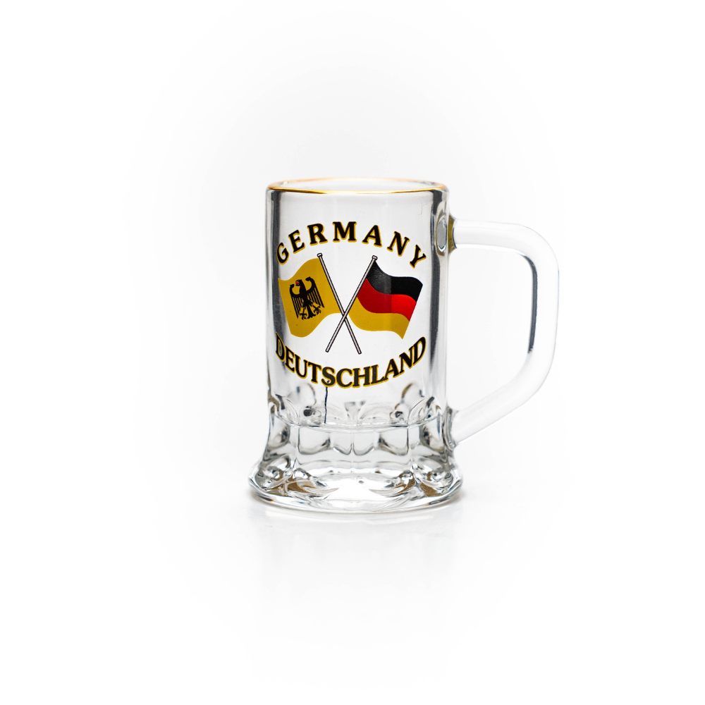 Amend Souvenir Mini-Glasseidel 2 cl Schnapsglas mit Deutschland-Flaggenmotiv – Bierglas / Shotglas Deutschland Souvenir