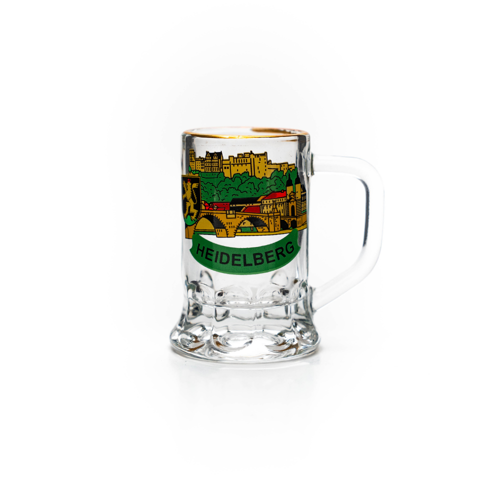 Mini-Glasseidel 2 cl Schnapsglas mit Heidelberg-Wappen – Bierglas / Shotglas Deutschland Souvenir