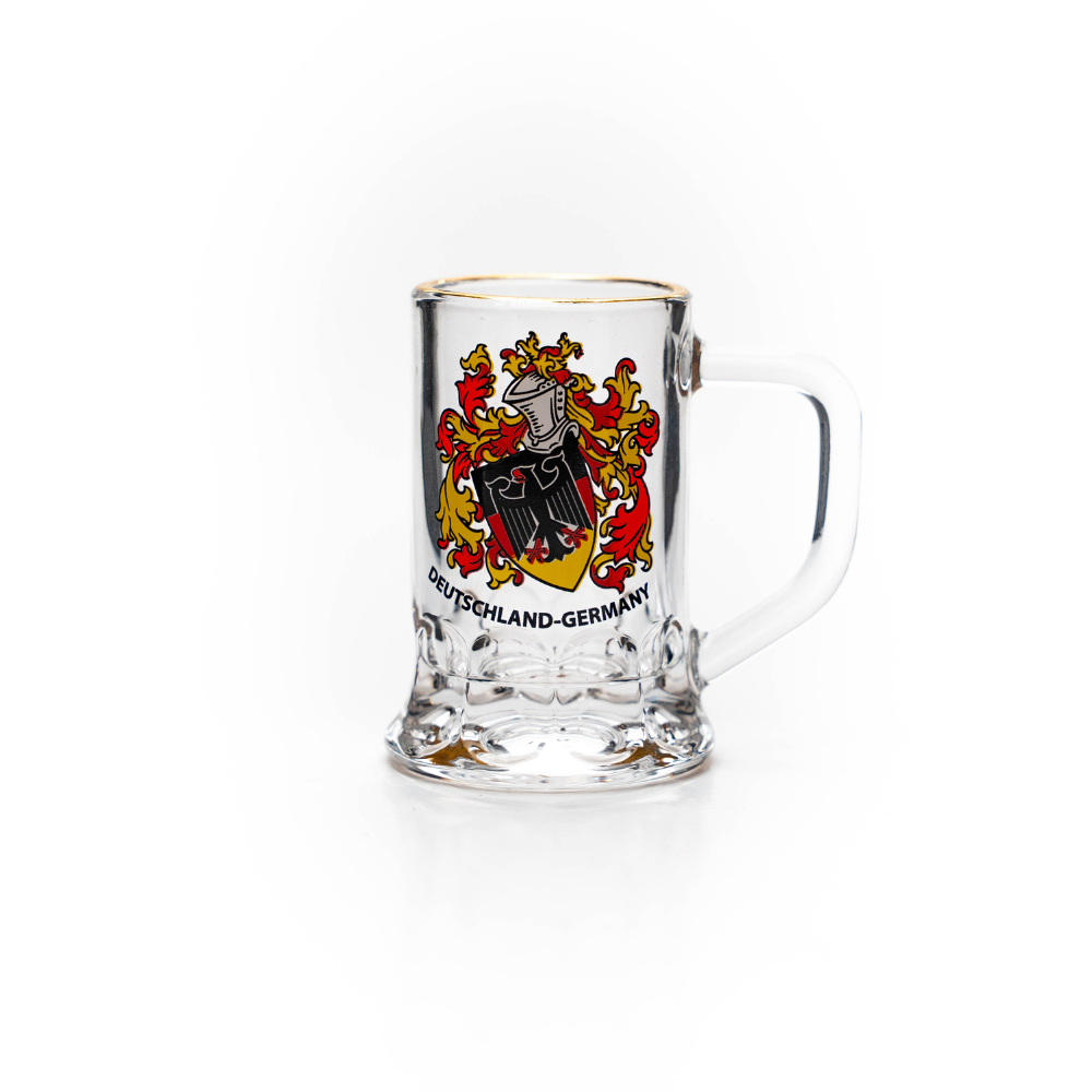 Mini-Glasseidel 2 cl Schnapsglas mit Schild-Wappen – Bierglas / Shotglas Deutschland Souvenir
