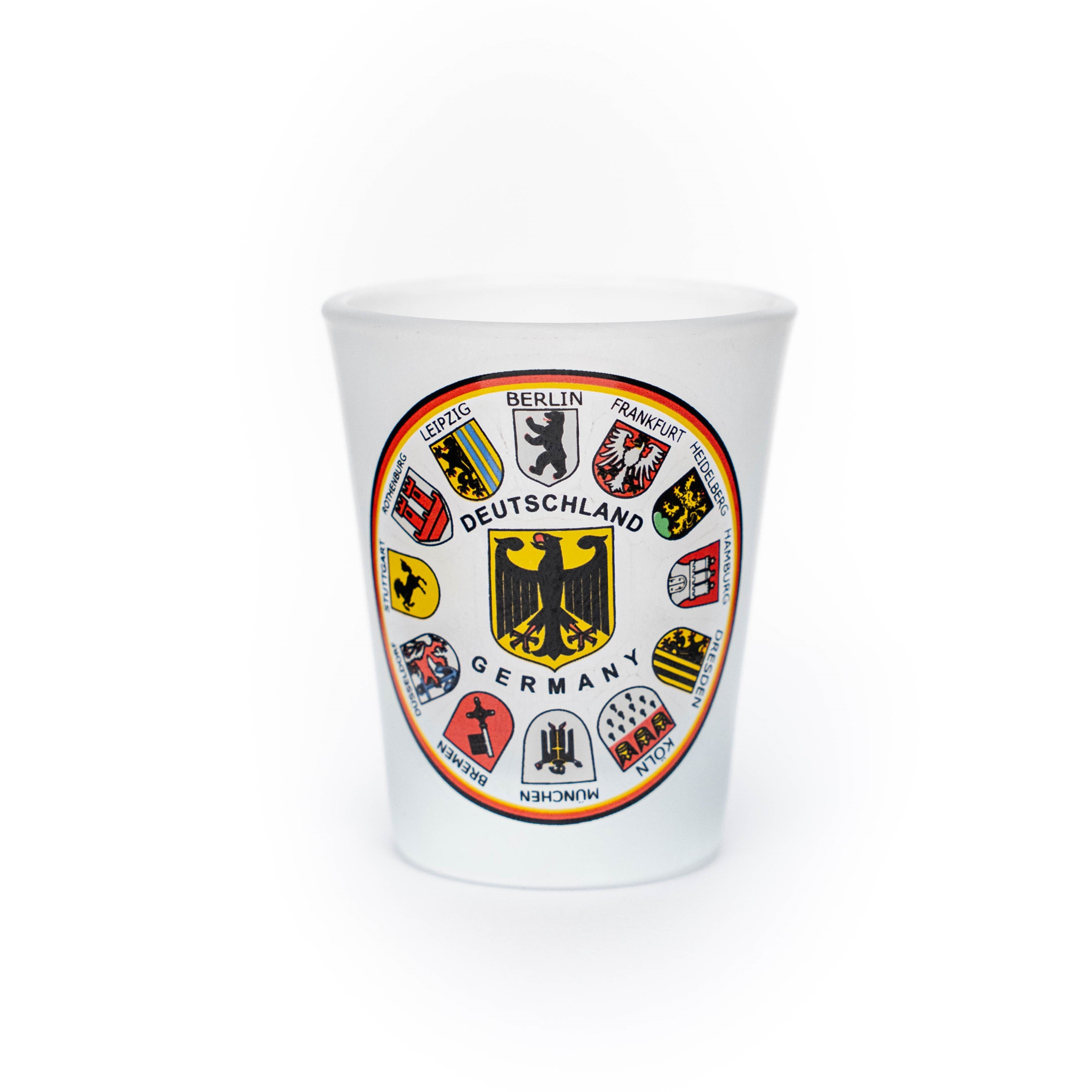 2-er Set Glasstamper mit Deutschland-Wappen – Deutschland Souvenir