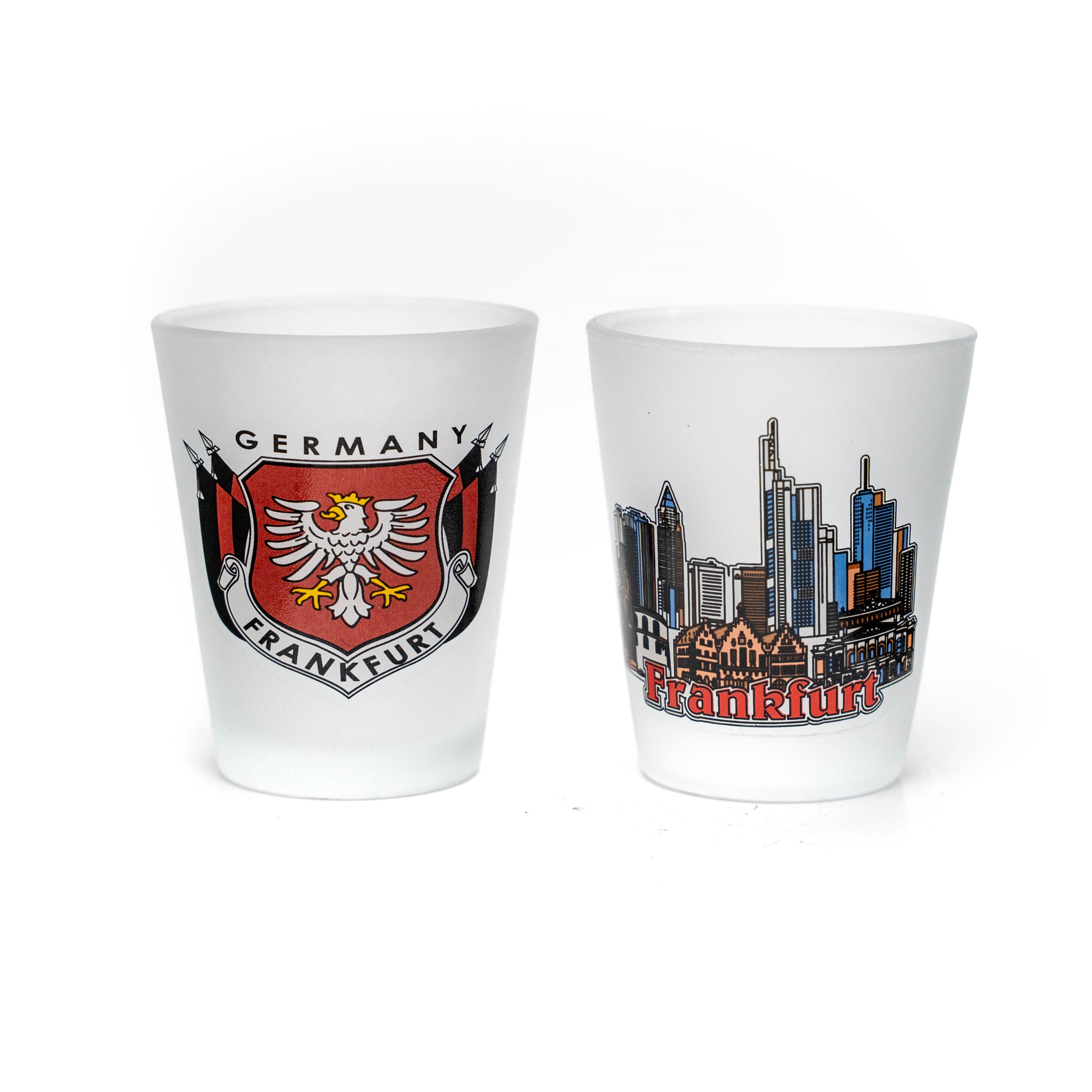 2-er Set Glasstamper mit Frankfurt-Motiv – Deutschland Souvenir