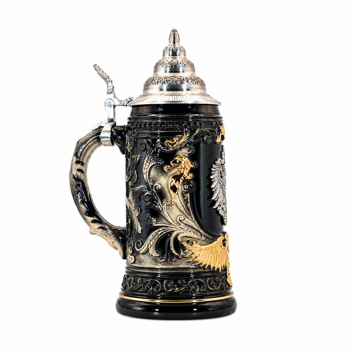 Amend Souvenir Bierkrug Deutschland Zinnadler mit Zinndeckel (0,4L)