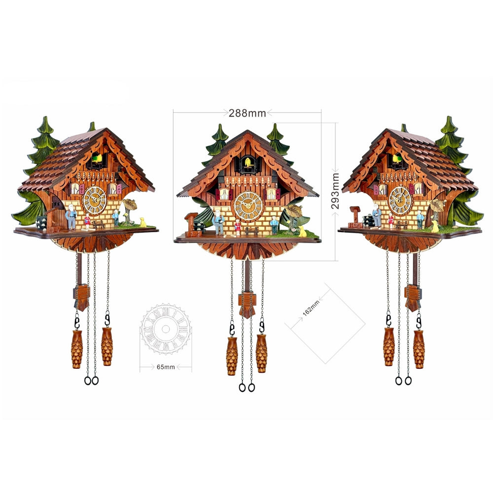 Holz-Kuckucksuhr im Peter-Haus-Stil – traditionelles Deutschland Souvenir