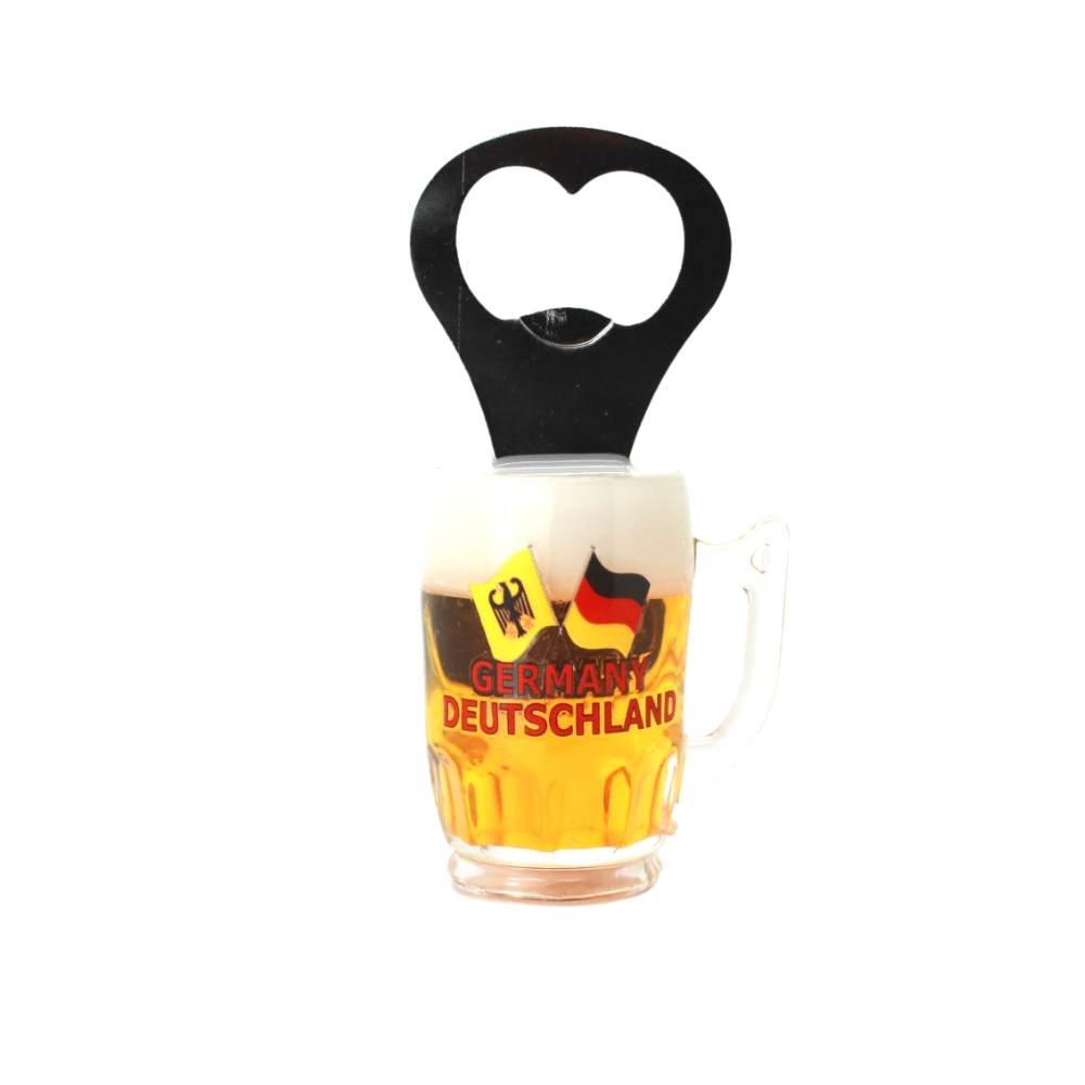 Bierglas-Magnet mit Flaschenöffner und Deutschland-Flagge – Deutschland Souvenir