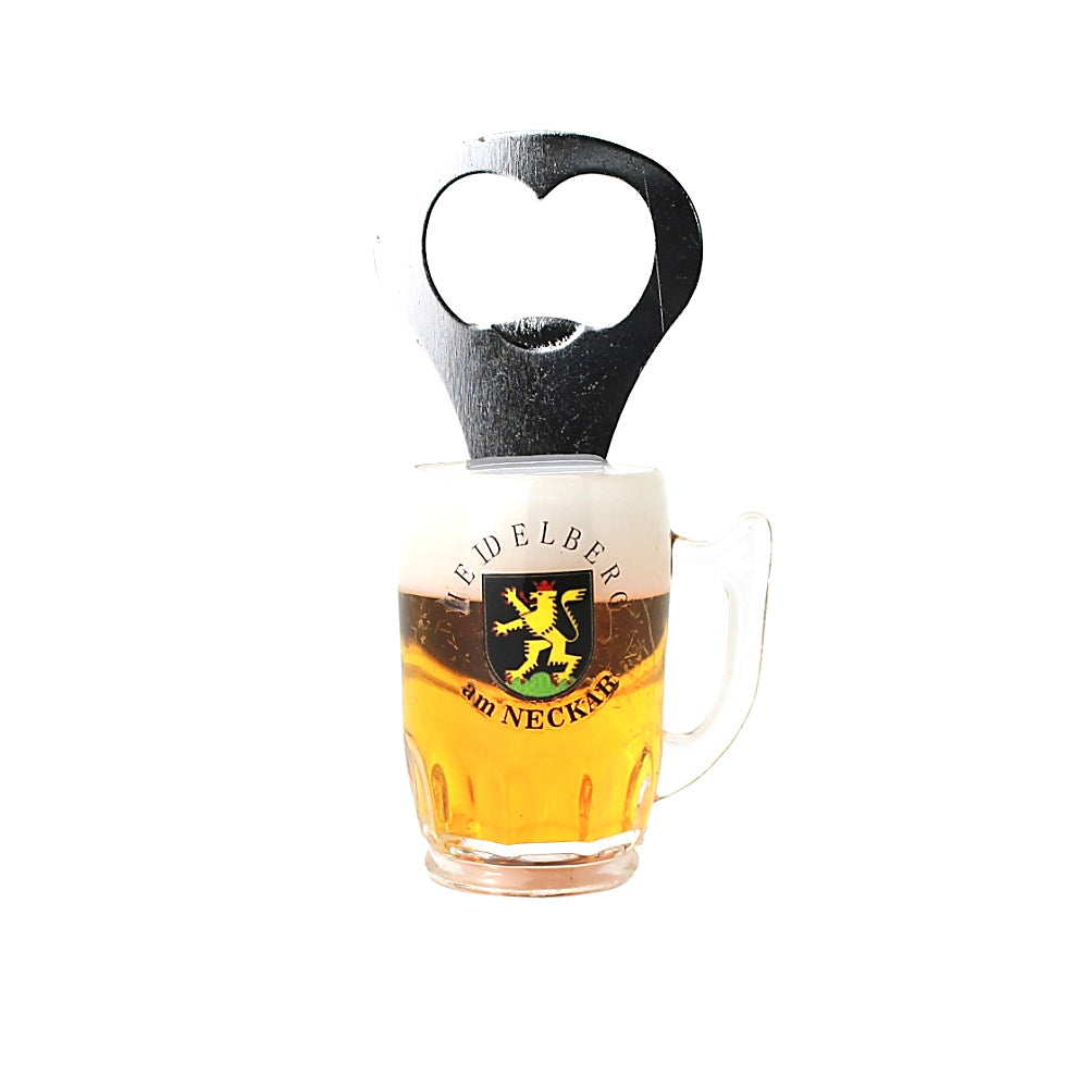 Amend Souvenir Bierglas-Magnet mit Flaschenöffner und Heidelberg-Motiv – Deutschland Souvenir