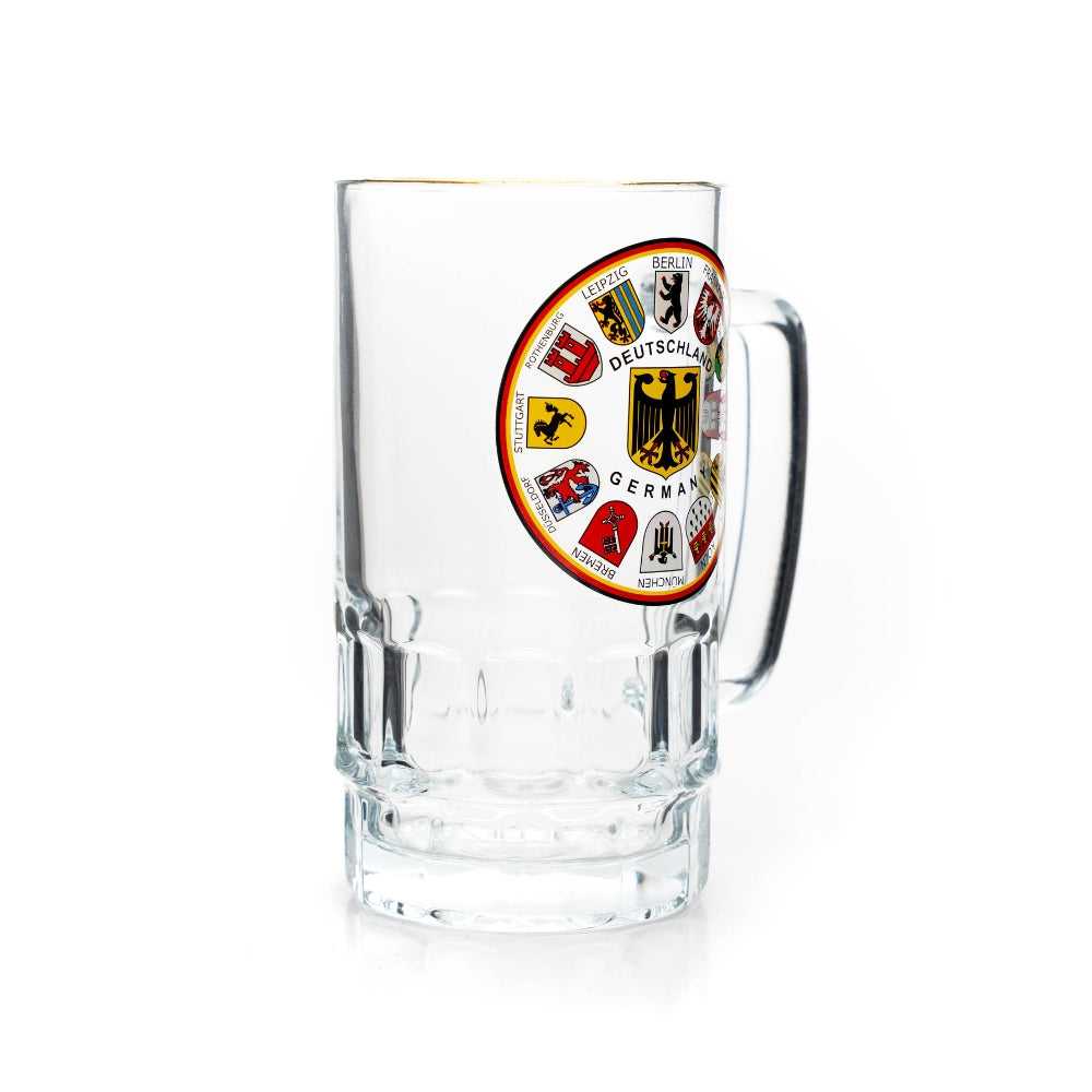 Partyseidel 0,4 l mit Wappenkranz-Motiv – Bierglas Deutschland Souvenir