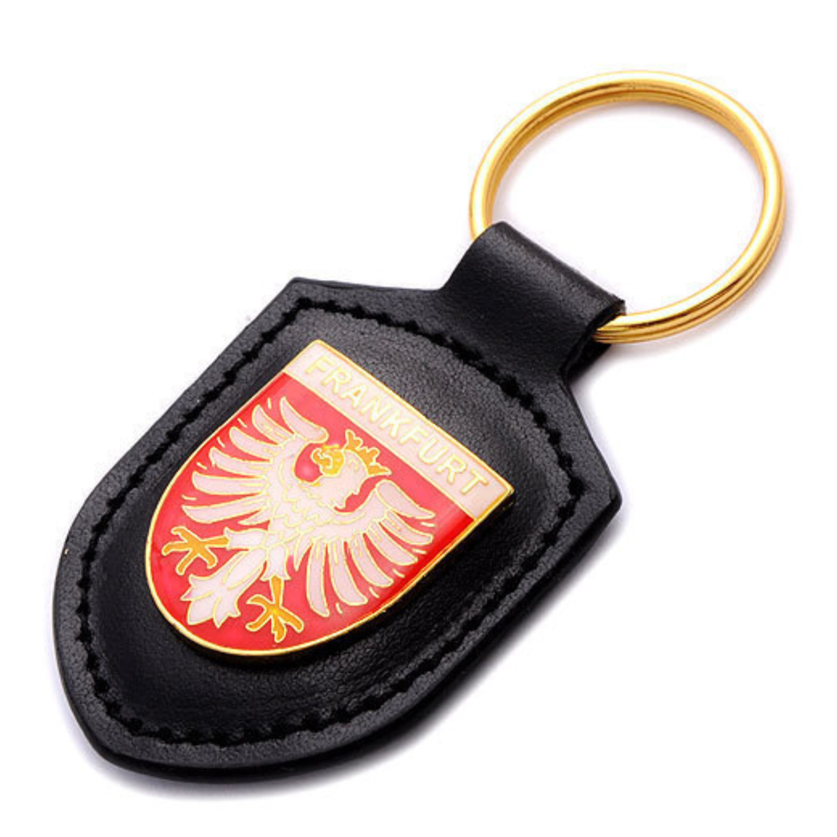 Schlüsselkette Leder Frankfurt Wappen – Deutschland Souvenir