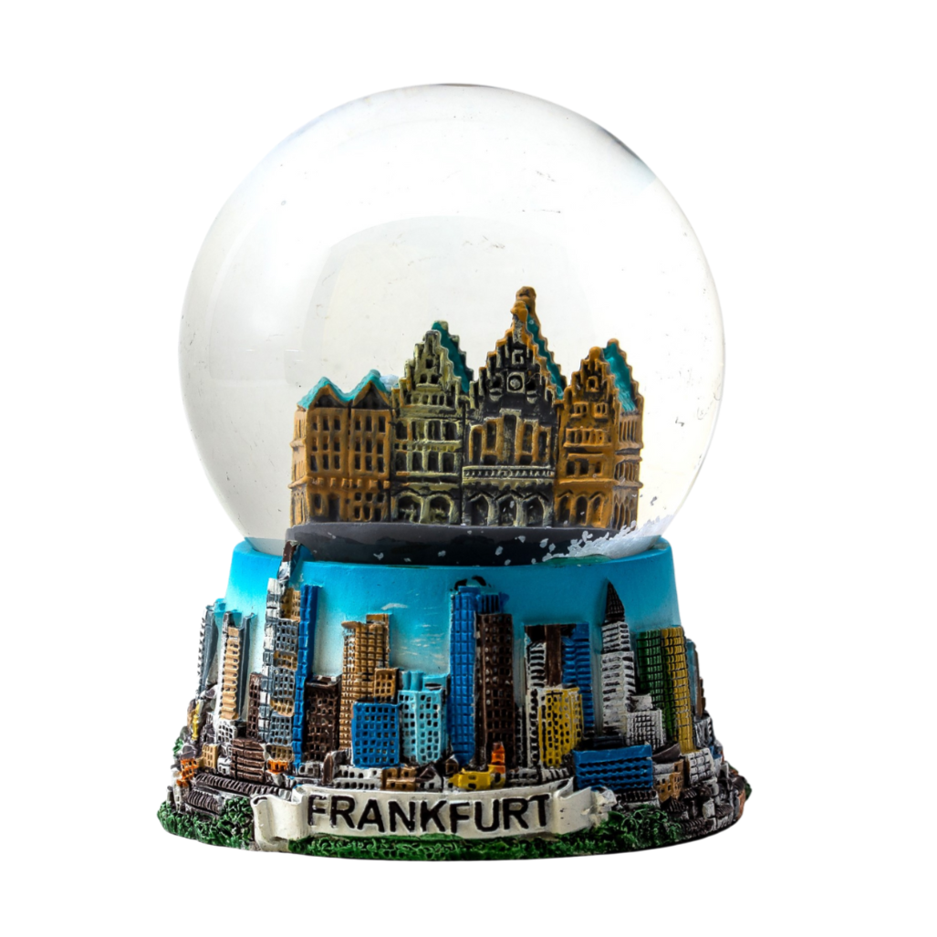 Schneekugel Frankfurt groß – Deutschland Souvenir