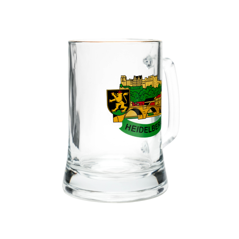 Amend Souvenir Sternbodenseidel 0,4 l mit Heidelberg-Wappen – Bierglas Deutschland Souvenir